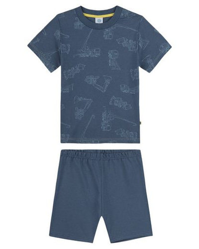 Sanetta- Schlafanzug Junge- kurz Blau Building