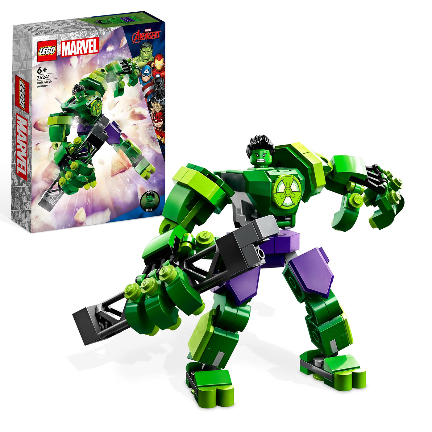 LEGO- 76241 Marvel Hulk Mech- Action-Figur