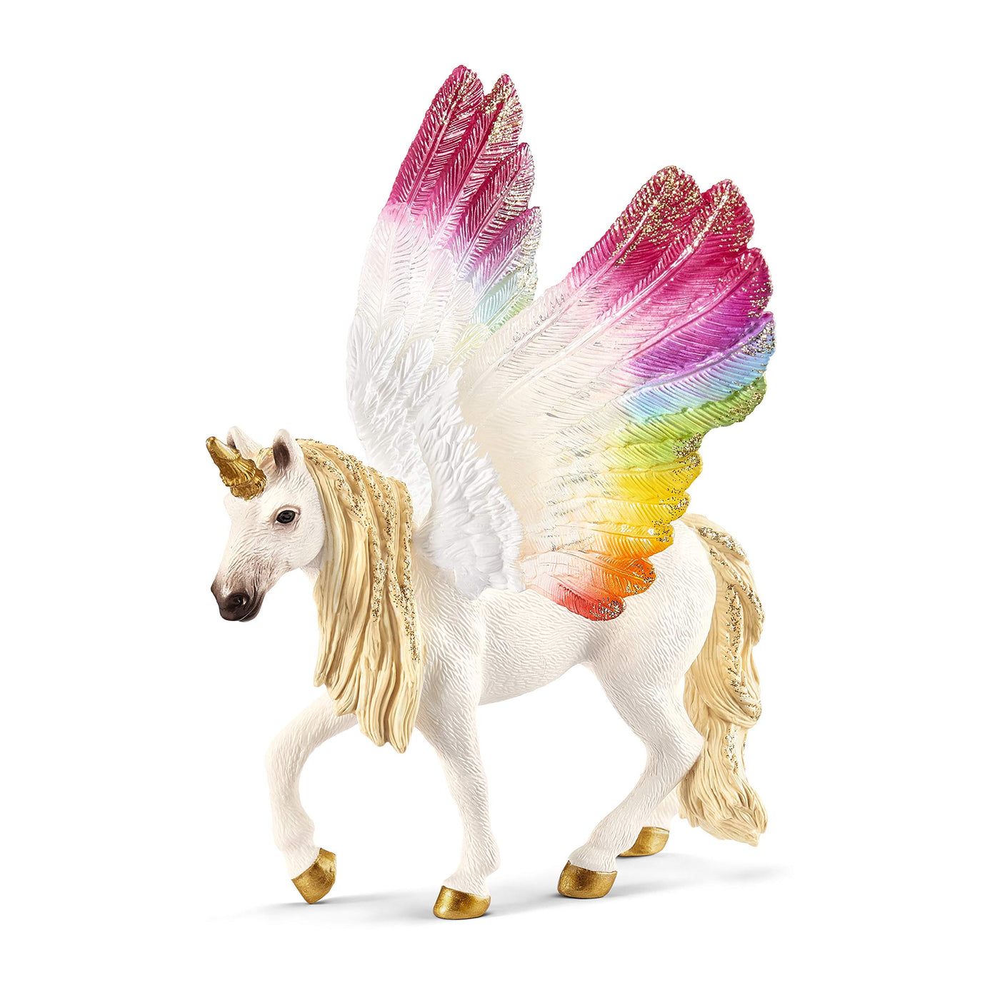 SCHLEICH- Spielfigur 70576 Einhorn mit Flügeln- Regenbogen