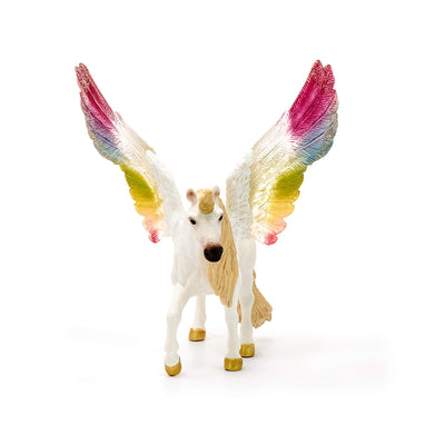 SCHLEICH- Spielfigur 70576 Einhorn mit Flügeln- Regenbogen