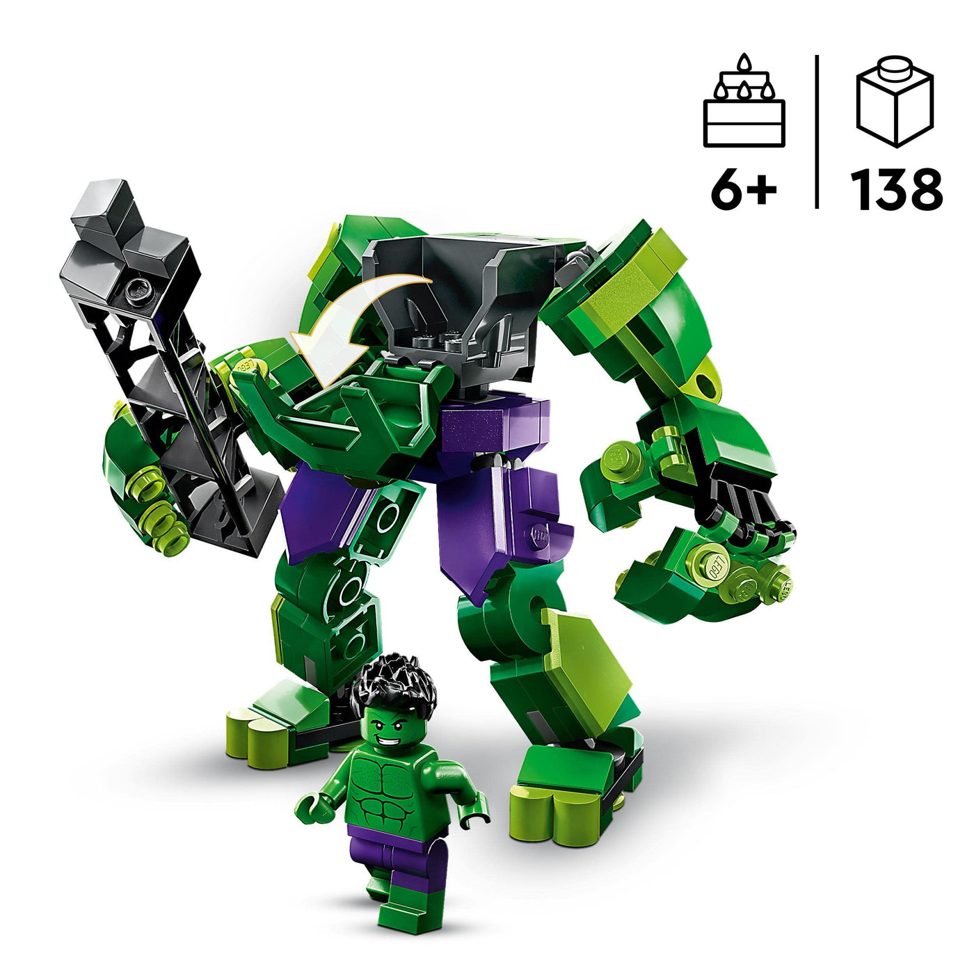 LEGO- 76241 Marvel Hulk Mech- Action-Figur