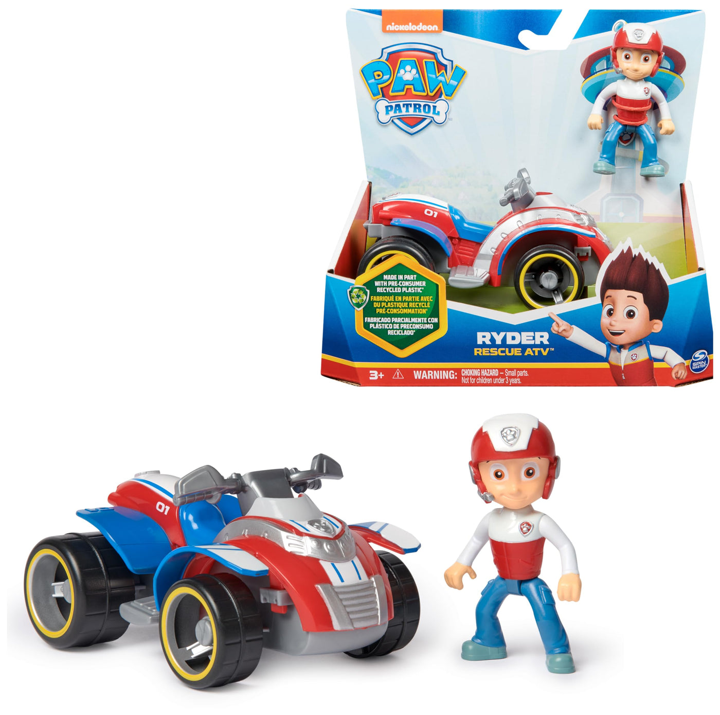 Paw Patrol- Rettungs-Quad- mit Ryder-Figur