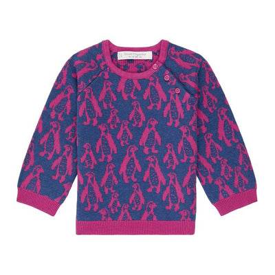 Sense Organics - Baby Strickpullover - Pinguin - KidsConceptStore