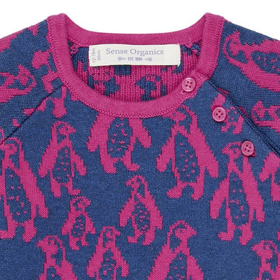 Sense Organics - Baby Strickpullover - Pinguin - KidsConceptStore
