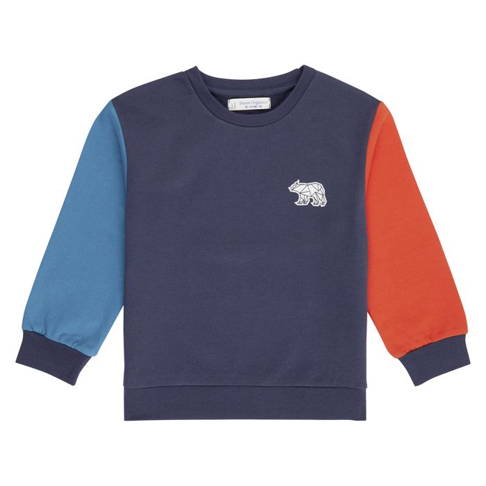 Sense Organics- Pullover DONGO- Navy/Petrol/Red