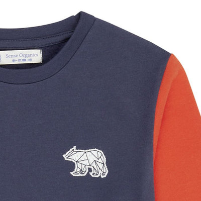 Sense Organics- Pullover DONGO- Navy/Petrol/Red